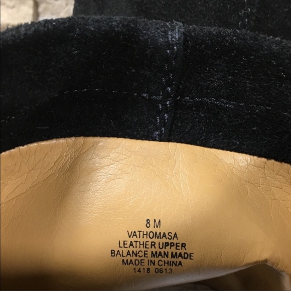 COPY - Nine West Boots Black Ankle Leather Suede Booties - Picture 4 of 7